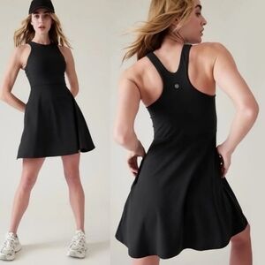 Athleta Black Small Athletic Exercise Racerback Mini Dress